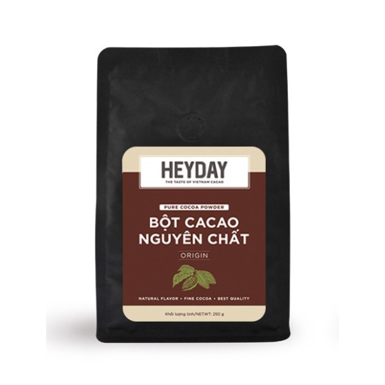 Bột Cacao Heyday Việt Nam nguyên chất 100% cacao túi 500g - Origin thượng hạng
