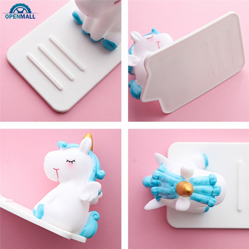 Giá Đỡ Điện Thoại Bằng Silicone Hình Ngựa Một Sừng Xinh Xắn