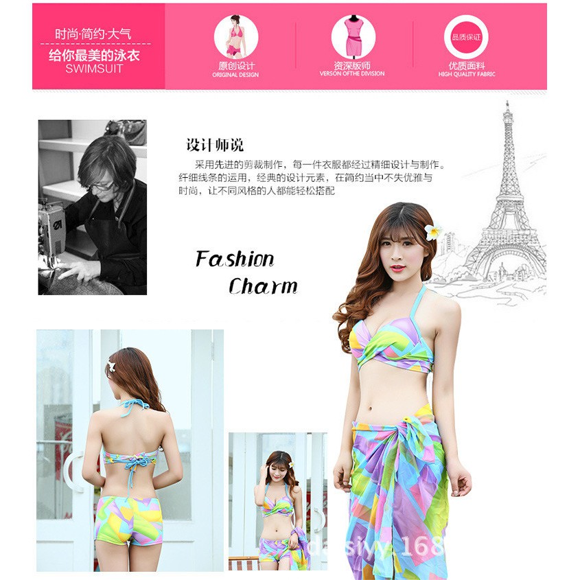 Đồ bơi 2 mảnh kèm khăn choàng | BigBuy360 - bigbuy360.vn