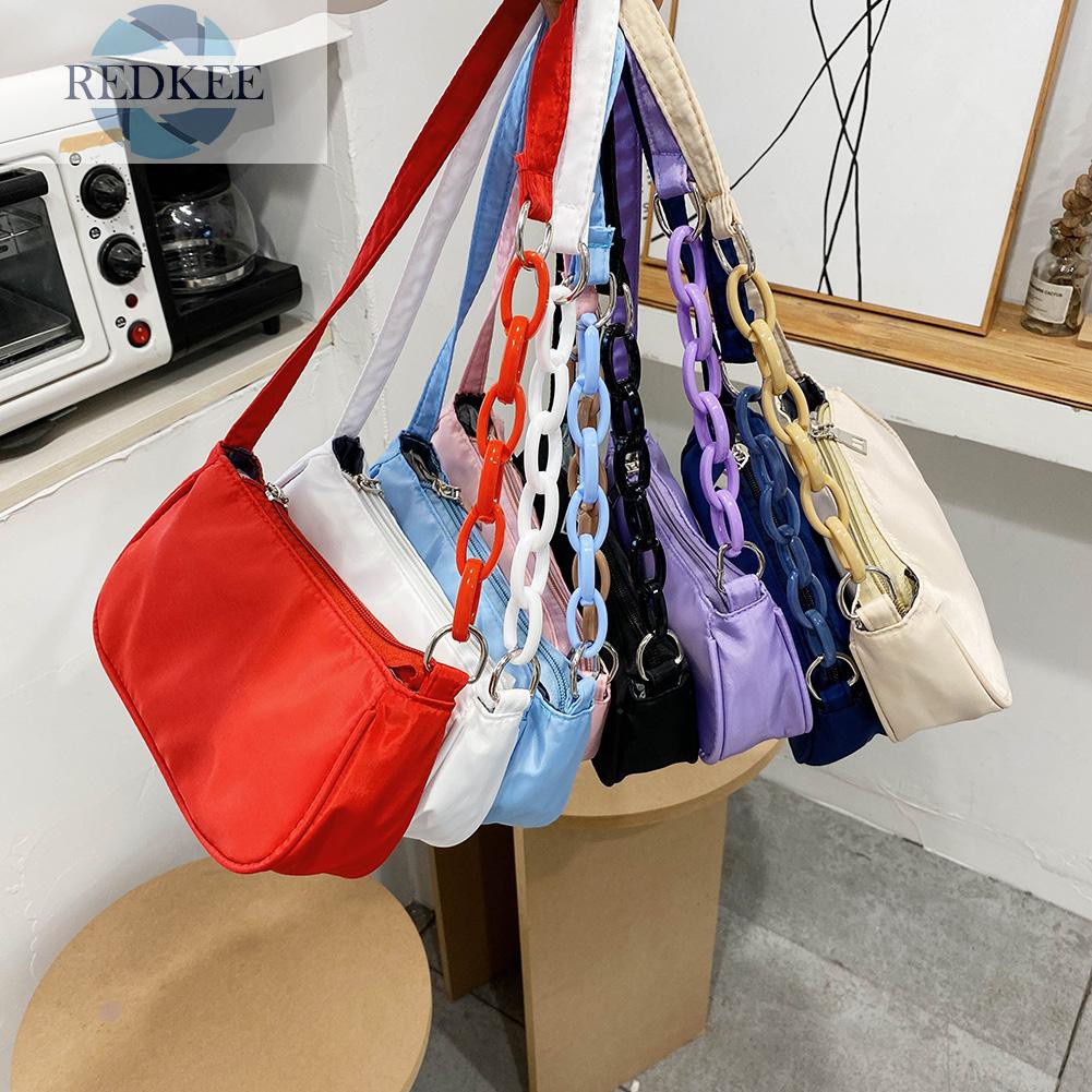 Túi Tote Đeo Vai / Kẹp Nách Chất Liệu Nylon Thiết Kế Đơn Giản Thời Trang Cho Nữ