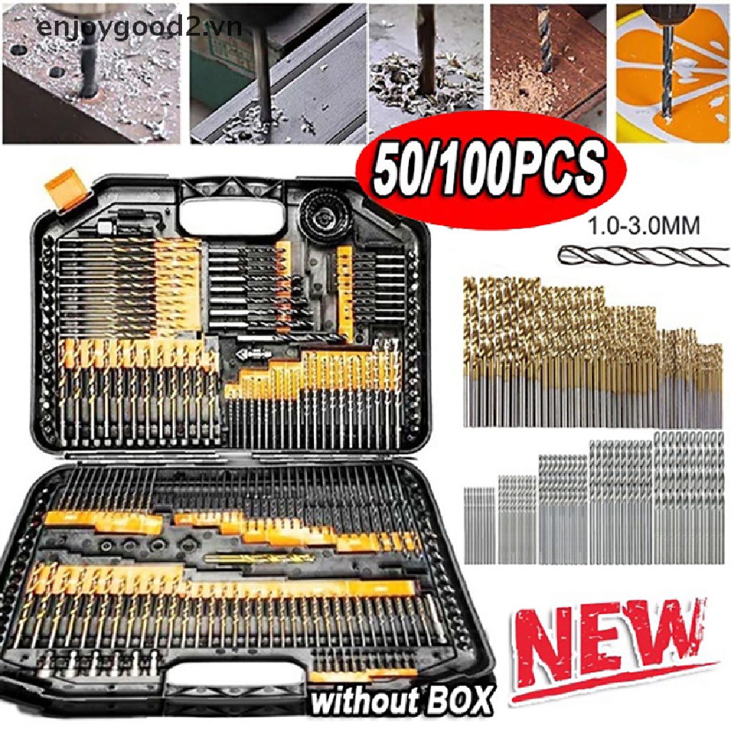 ## Bộ 100 / 50 Mũi Khoan Thép Gió Bọc Titan Tốc Độ Cao