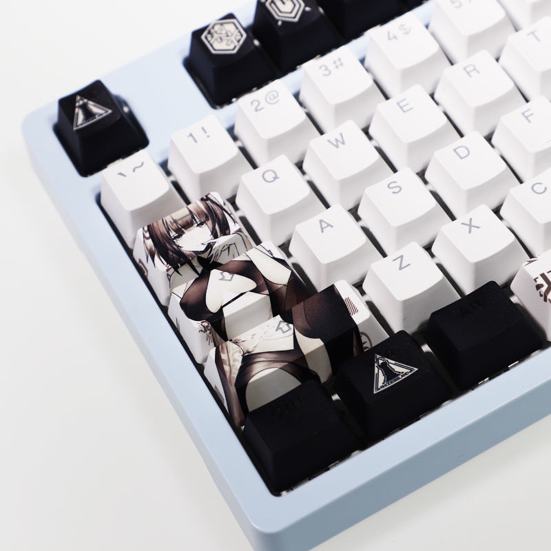 Keycap chủ đề Arknights Hình ảnh động Cherry chiều cao PBT Dye Sublimation Truyền ánh sáng keycap 104 phím
