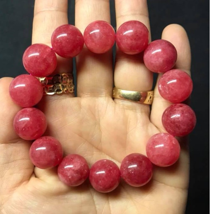 VÒNG TAY ĐÁ PHONG THỦY MAY MẮN - MẦU HỒNG RUBY-14LY