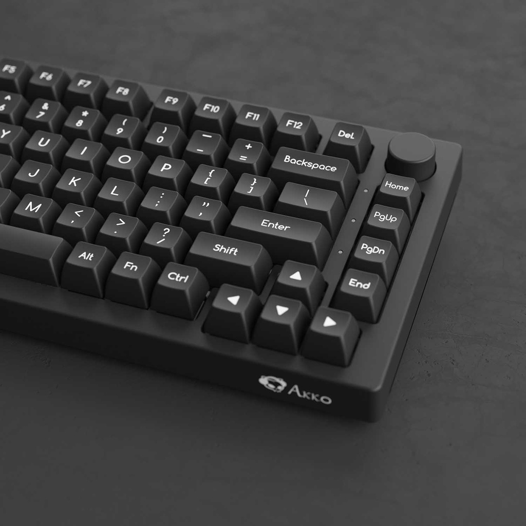 Bộ Keycap bàn phím cơ AKKO White on Black WoB (ABS DoubleShot / SAL profile / 195 nút)