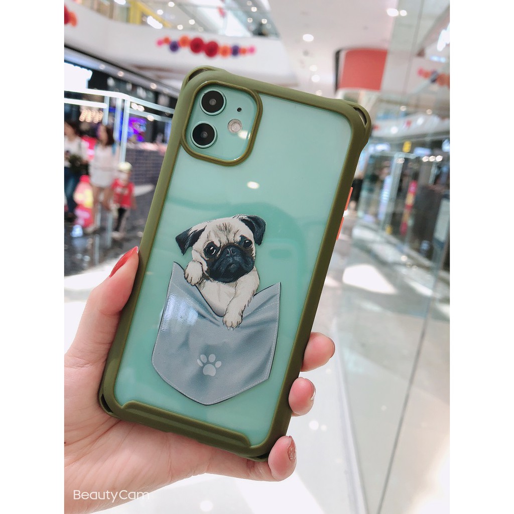 Ốp Lưng iPhone chống sốc viền Rêu in Cún Full case 6/6s/6plus/7/8/7plus/8plus/x/xs/xsmax/11/11promax - CocoShop