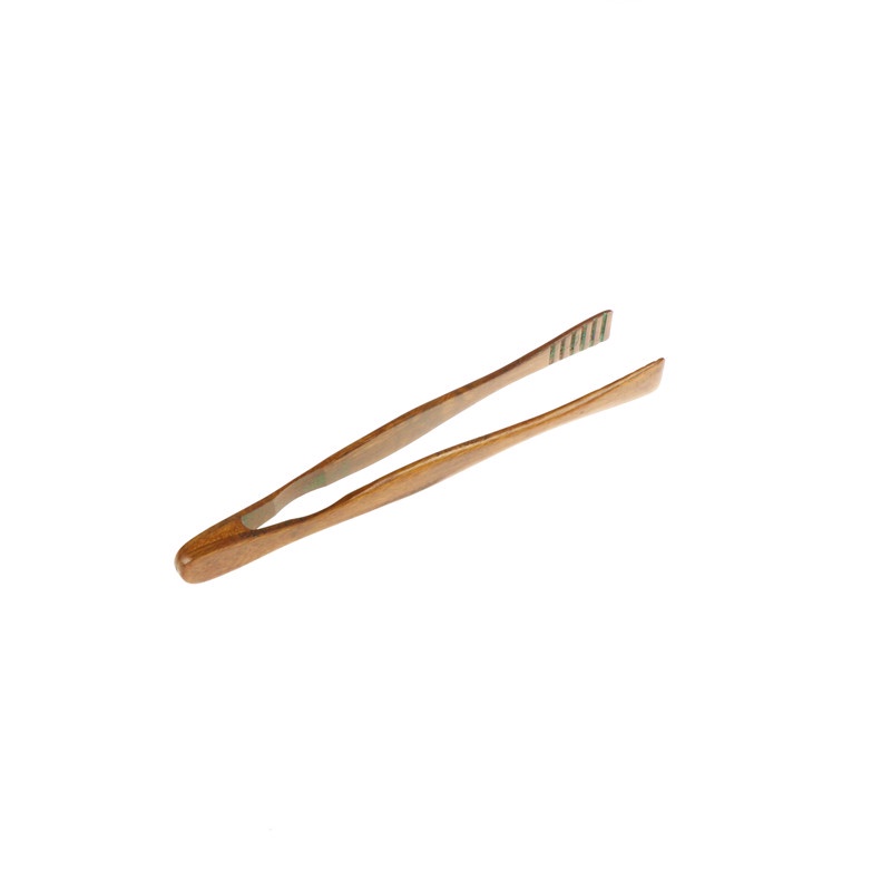 [adorebubble 0610] Wooden Cooking Kitchen Tongs Food BBQ Tool Salad Bacon Steak Bread Cake Clip