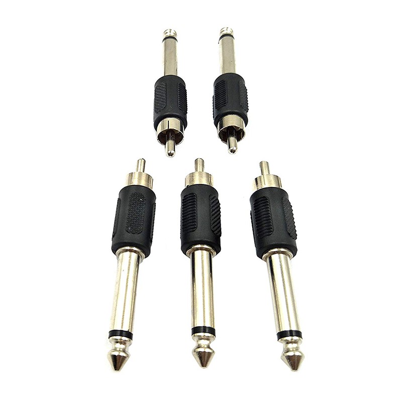 Đầu chuyển đổi 6.35mm/6.5mm ra AV/RCA đầu đực - Giắc đổi RCA AV đực sang 6.5mm - 6.35mm (1 chiếc)