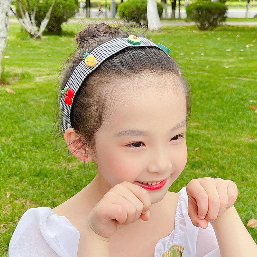 Kẹp tóc vải SKJK họa tiết hoa / trái cây / kẻ sọc nhiều màu dễ thương cho nữ