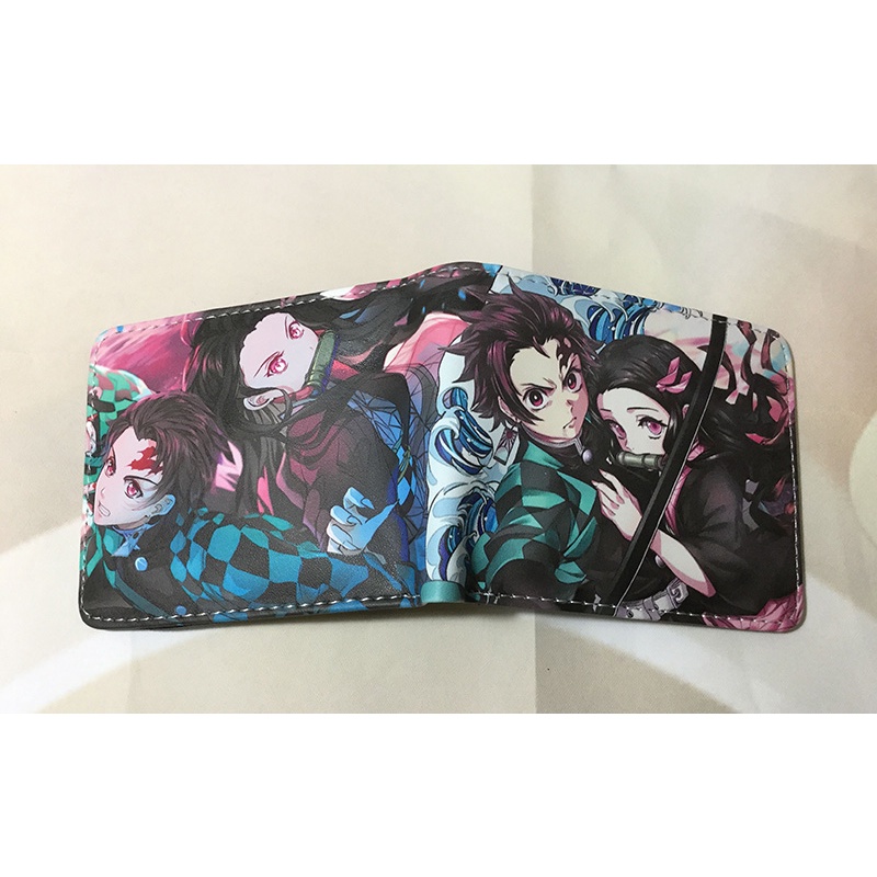 Ví Ngắn Gập Đôi In Hình Anime Kimetsu No Yaiba Tanjiro Kamado Giá Đỡ