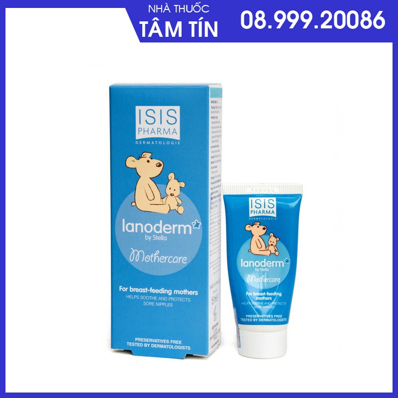 Lanoderm MotherCare 15ml - Kem giảm khô môi, chàm môi, nứt đầu ti