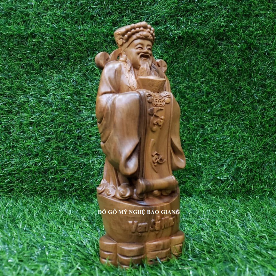 Tượng thần tài bằng gỗ cao 20 cm