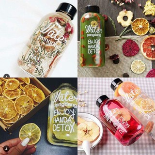 Trà Detox hoa quả sấy khô, DETOX KOREA (30 gói) - Tặng kèm bình nhựa PongDang 1000 ml kèm túi vải