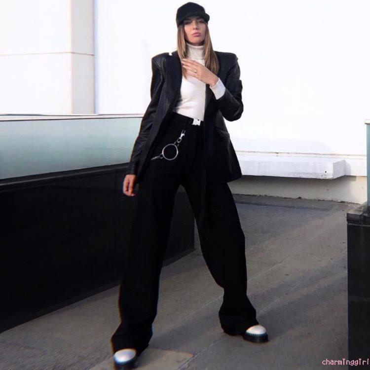 Quần Ống Rộng Lưng Cao Màu Trơn Thời Trang Cho Nữ | BigBuy360 - bigbuy360.vn