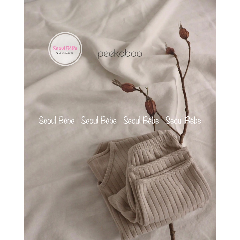 Bộ dài tay gân Friend Peekaboo cho bé 6-22kg 6m-XL thu đông 2022