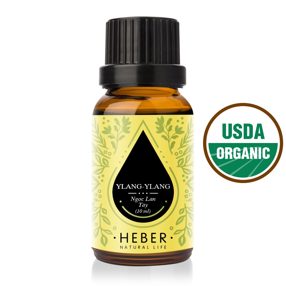 Tinh Dầu Ngọc Lan Tây Ylang Ylang Heber Natural Life, Cao Cấp Nhập Khẩu, Thiên Nhiên Nguyên Chất, Chai 10ml/30ml/50ml