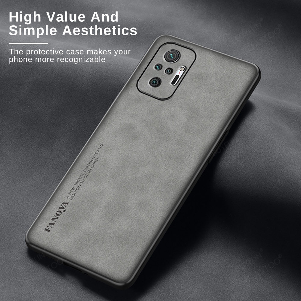 For Xiaomi Redmi Note10 10 Pro Leather Protective Case Redme Note 10Pro Max 10Pro Note 10 11 T Anti-Knock Frame Cover Fundas