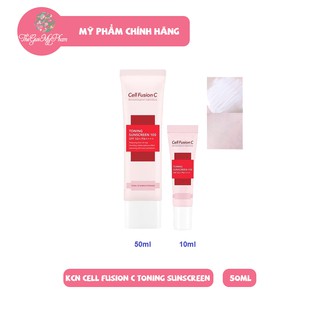 Kem Chống Nắng Nâng Tông Cell Fusion C Toning Sunscreen 100 SPF 50+/PA++++ 50ml - 10ml