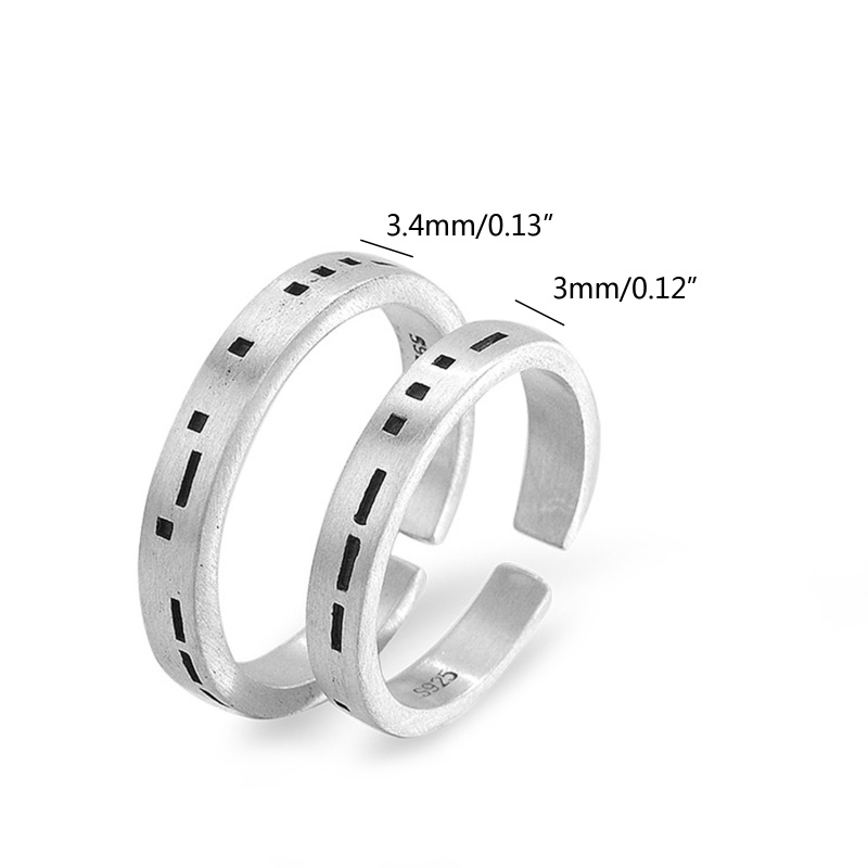 Nhẫn Mở Hình Mã Vạch Cá Tính Phù Hợp Làm Quà Cho Nữ