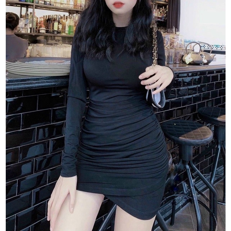 ĐẦM BODY TAY DÀI NHÚN VẠT | BigBuy360 - bigbuy360.vn