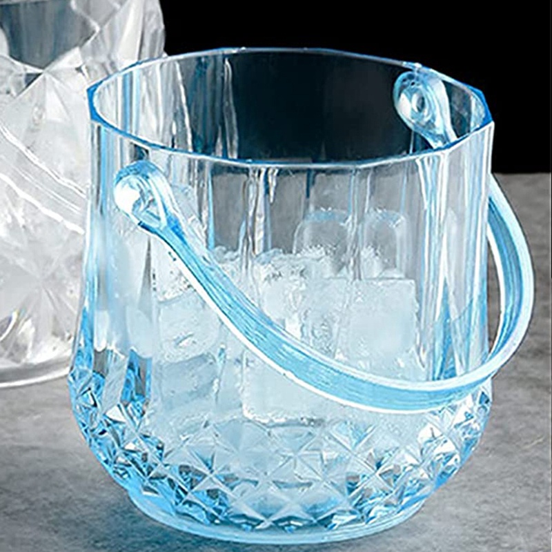 Thùng đá Thùng đá bằng nhựa có tay cầm Thùng đá rượu bia sâm panh trong suốt Acrylic cho gia đình