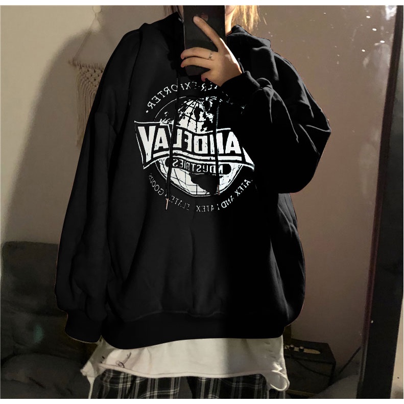 NRVP Áo Hoodie Dáng Rộng Thời Trang Hàn Quốc 2022 Dành Cho Nữ