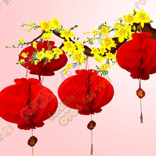 Lồng đèn tết trang trí, Đèn lồng xếp đỏ