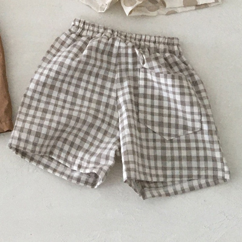 Quần Short Cotton Lanh Họa Tiết Chấm Bi Phong Cách Hàn Quốc Thời Trang Mùa Hè Cho Bé