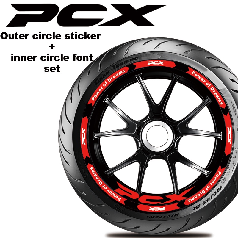 1 Set sticker Vinyl Phản Quang Dán Mâm Xe Mô Tô honda pcx 150 160 13 inch 14 inch