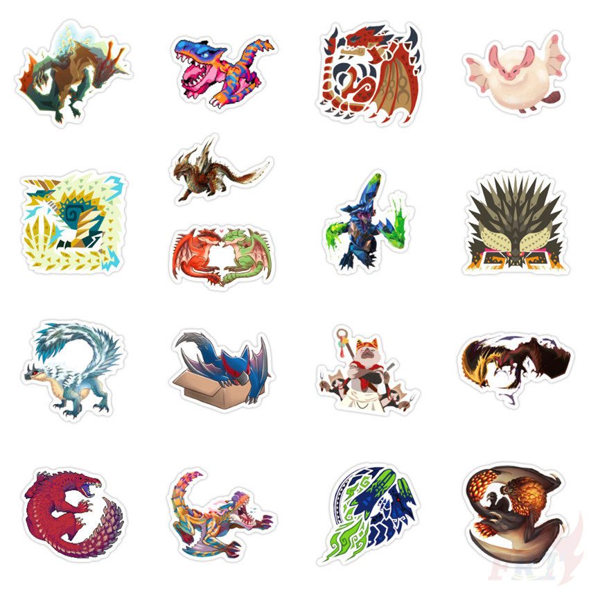 ❉ Monster Hunter Series 01 Stickers ❉ 50Pcs/Set Anime Games DIY Fashion Waterproof Decals Doodle Stickers