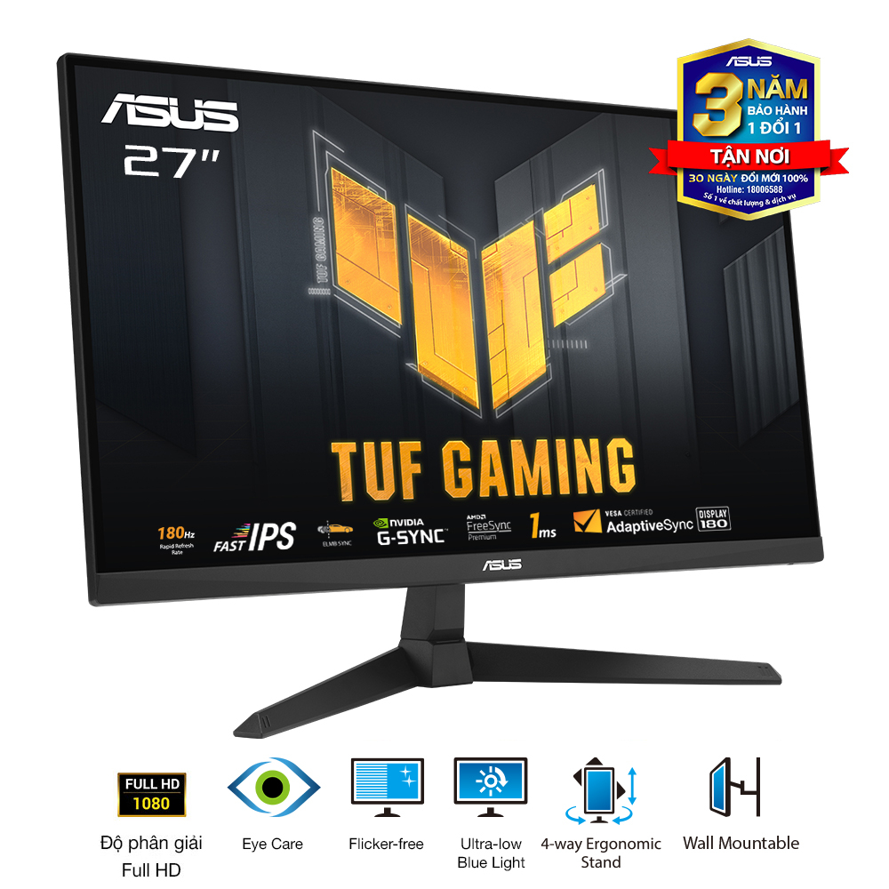 Màn Hình Game ASUS TUF Gaming VG279Q3A 27" IPS FHD 180Hz 1ms 99% sRGB 2 Loa