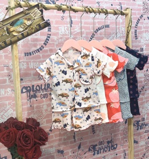 Bộ Pyjama cotton cho bé gái