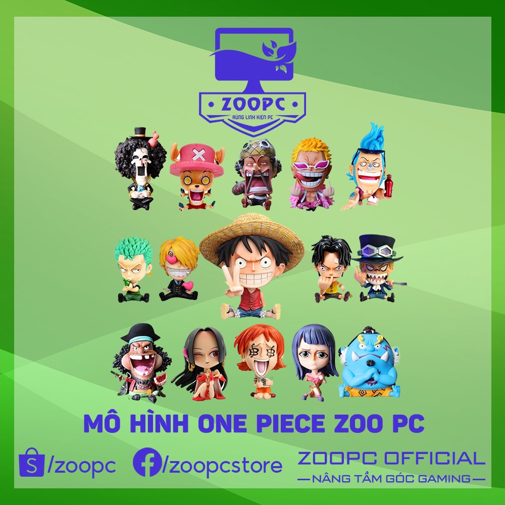 Mô hình One Piece siêu rẻ Chibi ZooPC Luffy Zoro Ace Sabo Robin Chopper Usopp Brook Franky Boa HanCock