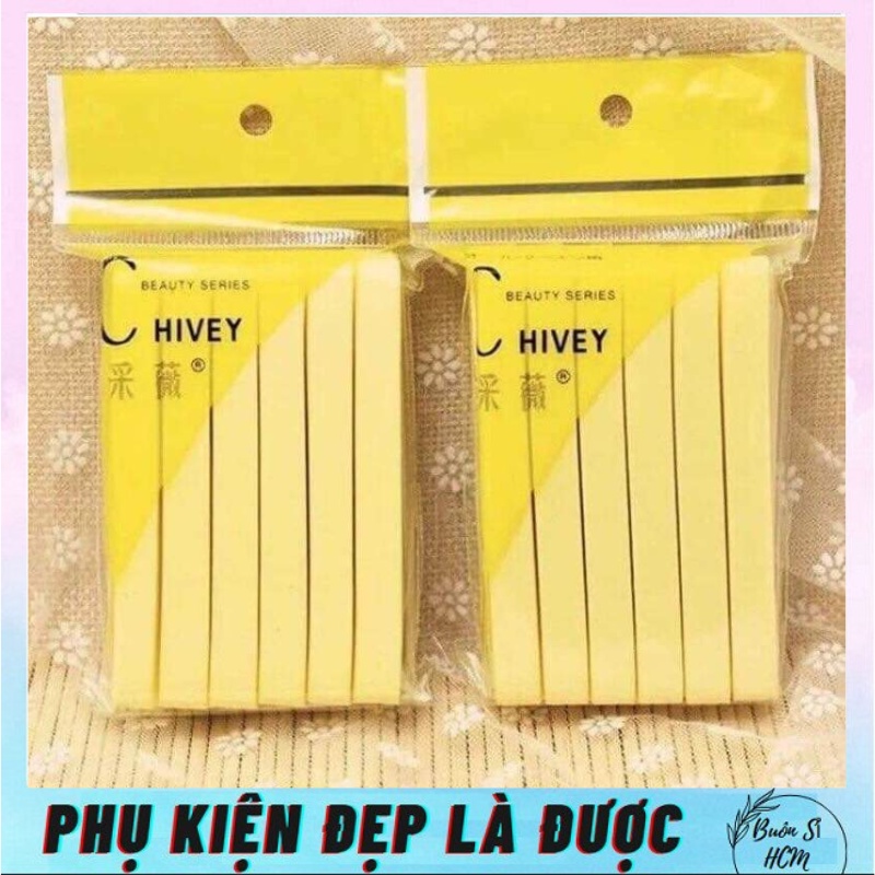 Bông Nở Rửa Mặt Bọt Biển Chivey Tẩy Trang Làm Sạch Da Dạng Nén Bịch 12 miếng