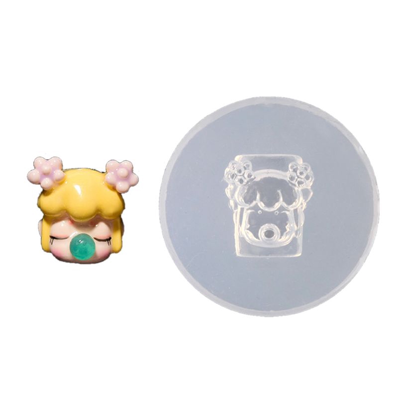 Khuôn Silicon 3d Tạo Hình Búp Bê Đang Ngủ Dễ Thương Đáng Yêu Tiện Dụng