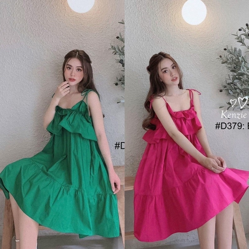Đầm 2 dây tiểu thư kate voan siêu xinh 4 màu hot trend