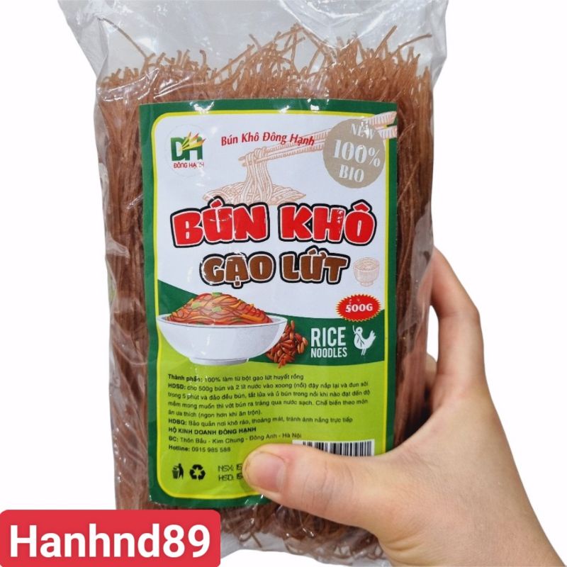 Túi 500g bún gạo lứt nguyên chất loại 1 ăn kiêng