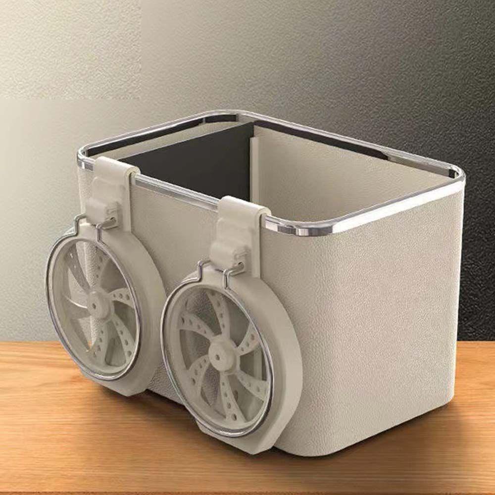 DARNELL Hộp Đựng Đồ Dùng 2 Trong 1 Bằng Nhựa Sức Chứa Lớn Đa Năng Kèm Giá Đỡ Cốc Nước Tiện Dụng Cho Xe Hơi Ốp