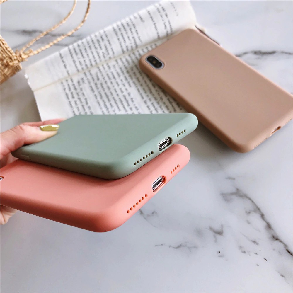 （P42）Ốp điện thoại silicon tpu mềm siêu mỏng trơn màu cho Samsung Galaxy A2 Core A10 M10 M20 M30 A40S