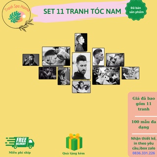 Bộ 11 tranh salon tóc nam siêu đẹp-fl5 - ánh dương colorling
