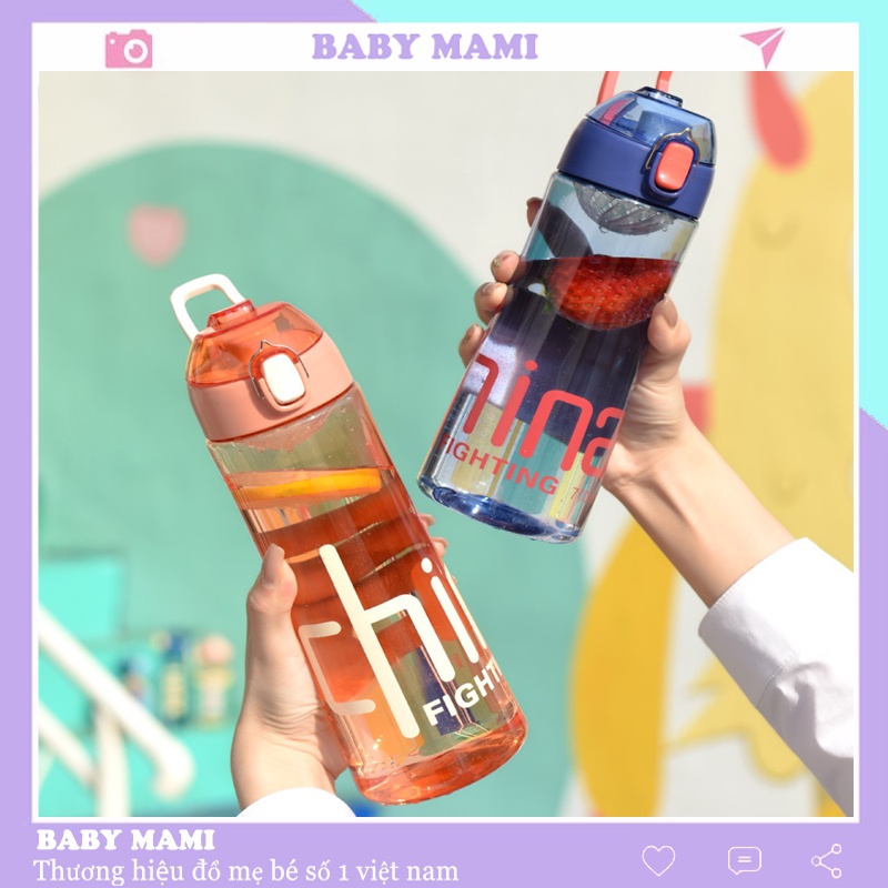 Bình Nước, Bình nước thể thao mang đi làm đi tập gym dung tích 700ml có lớp ngăn BN23