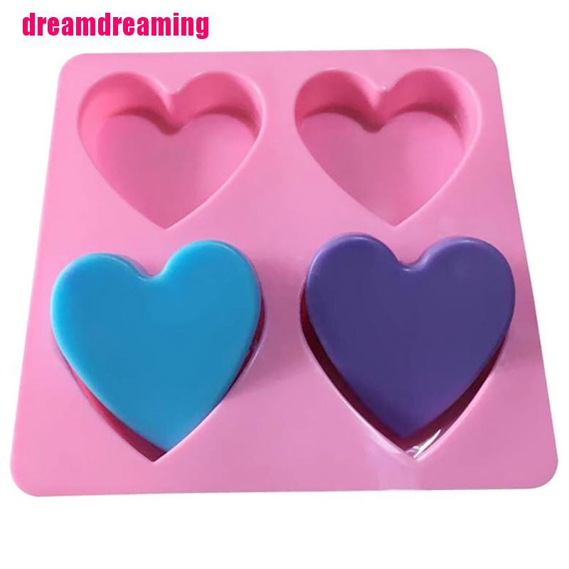 Khuôn Làm Xà Phòng Silicone Trái Tim 3d 4