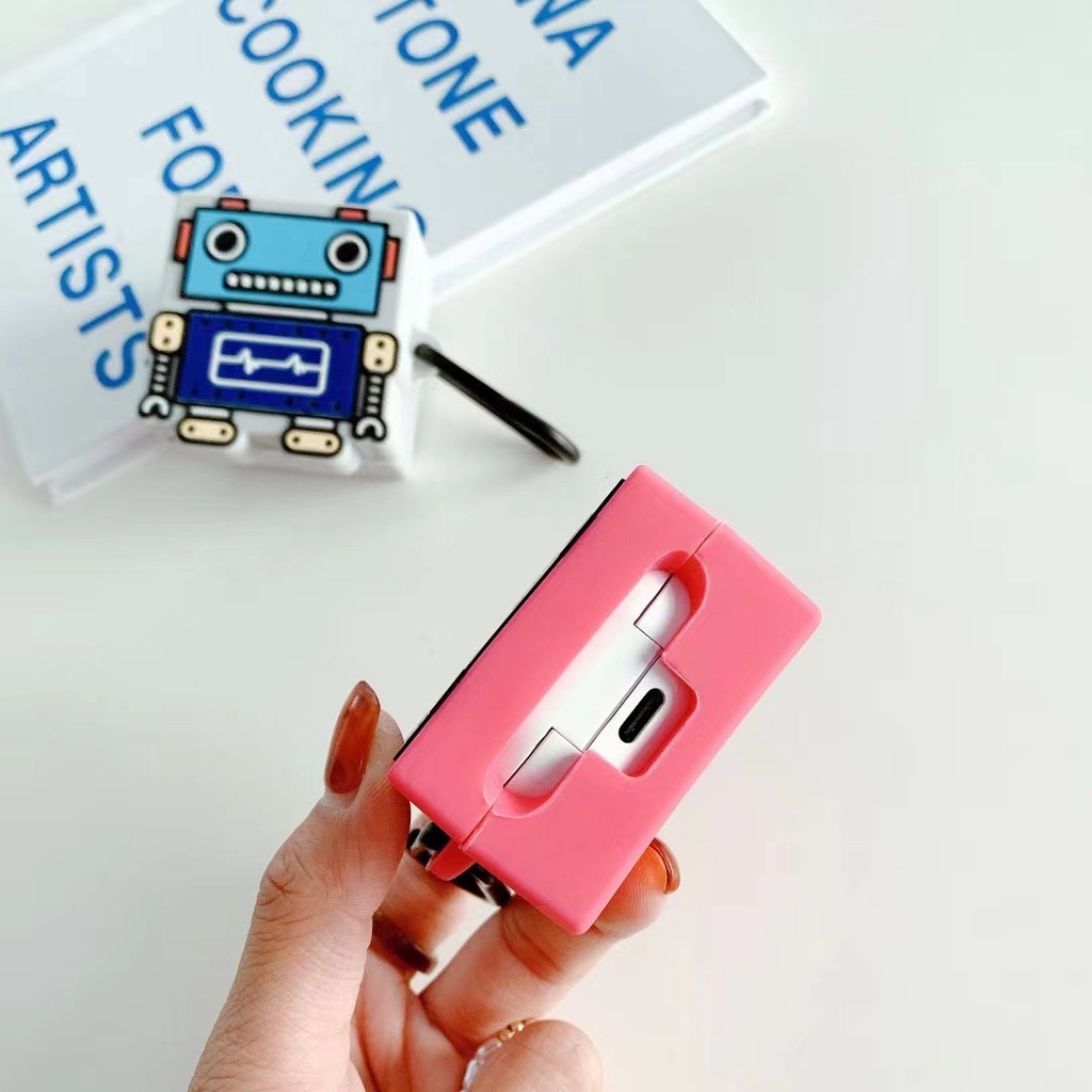 Samsung Galaxy Buds2 / Buds Pro / Buds Live Case Ốp hộp sạc tai nghe hình Robot 3D đáng yêu cho Buds Live Pro 2021