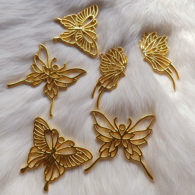 1 phiến đúc họa tiết bướm làm vương miện Lolita nguyên liệu làm trâm làm trang sức cổ trang