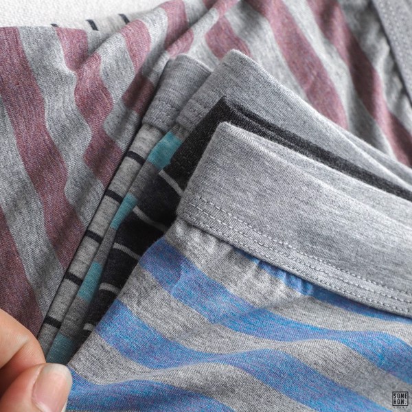 Quần Boxer Nam Sọc Kẻ INF 5 Màu, Chất Vải Thun Cotton Co Giãn Dày Dặn, PK000615, SOMEHOW