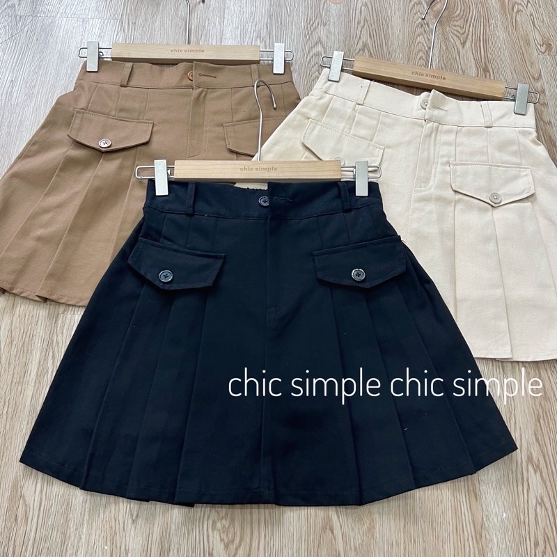 Chân Váy Kaki túi hộp