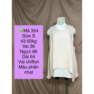 [350358] cộc tay có cổ chất liệu chifon 2hand