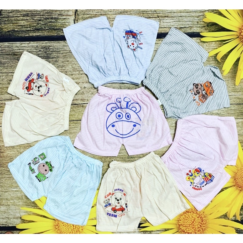 Quần đùi in mông liền đũng mỏng mát cho bé 3-10kg