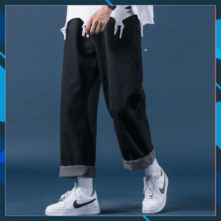 Quần jeans nam ống rộng,quần ống rộng nam cá tính phong cách hàn quốc QJSU02