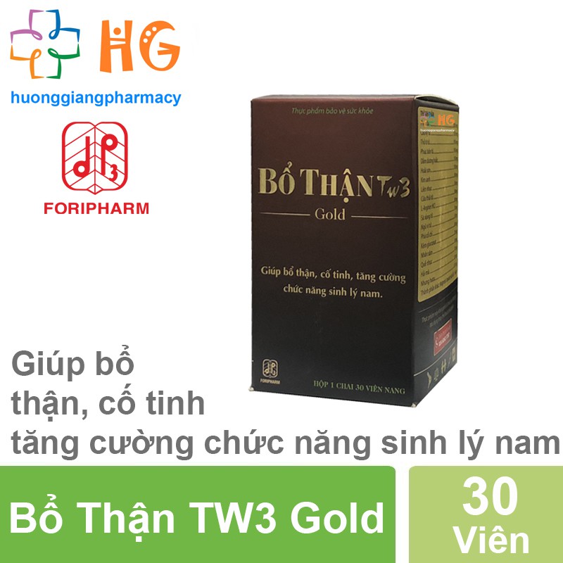 Bổ Thận TW3 Gold - Giúp bổ thận, cố tinh, tăng cường chức năng sinh lý nam (Lọ 30 Viên)