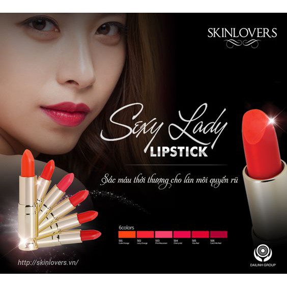 Son trang điểm SKINLOVERS Sexy lady hồng cánh sen 504 3,5 gram